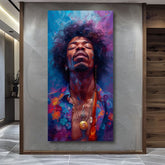Immagine JIMI HENDRIX - Esplosione di armonia | 100% originale dipinto ad acrilico
